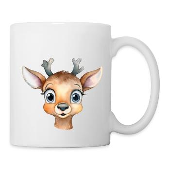 Deer Watercolor Drawing - Mug - white - Right