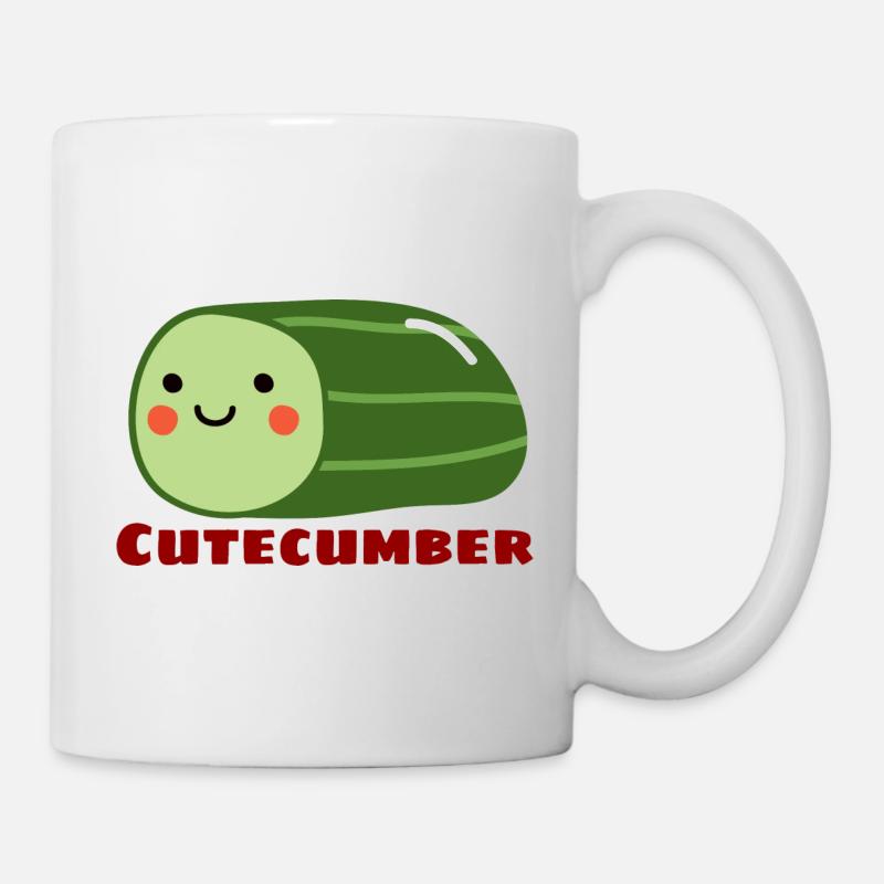 Mignon | Joli jeu de mots concombre - Mug blanc - blanc