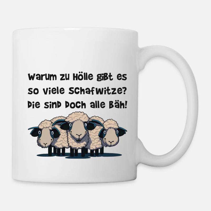 Schaf I Schafe I Witz I Witze I coole Sprüche - Tasse - Weiß