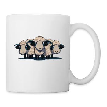 Schaf I Schafe I, Schafherde I HerdeI I Geschenk - Tasse - Weiß - Rechts