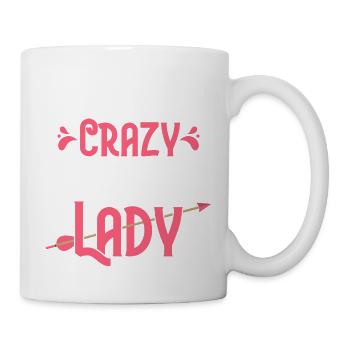 Crazy Archery Lady Bow & Arrows Target Archer - Tasse - Weiß - Rechts