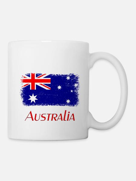 Australien Nationalflagge Australia - Tasse - Weiß