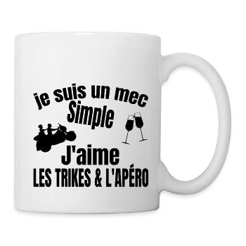 trike et apéro - Mug blanc - blanc - Droite
