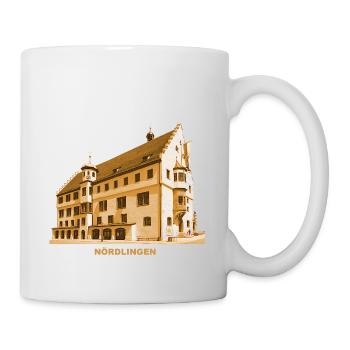 Nördlingen Rathaus Donau Schwaben Bayern - Tasse - Weiß - Rechts