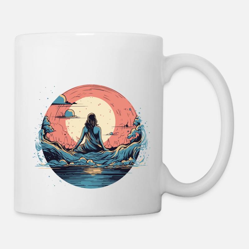 Meditation Wave - Tasse - Weiß