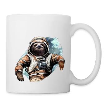 Space Sloth Vintage Drawing - Mug - white - Right