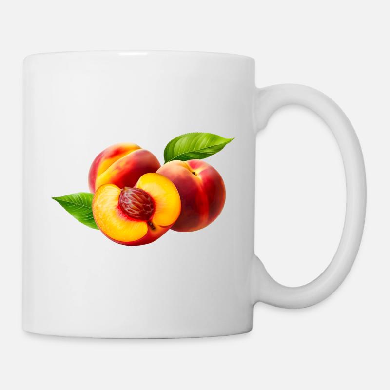 Pfirsiche - Tasse - Weiß