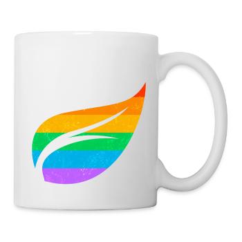 Gay Pride Parade LGBTQ+ Rainbow Flag Body Positive - Mug - white - Right