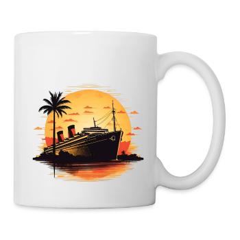 Going on a boat trip - Mug - white - Right
