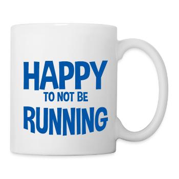 Heureux de ne pas courir 2 - Mug blanc - blanc - Droite
