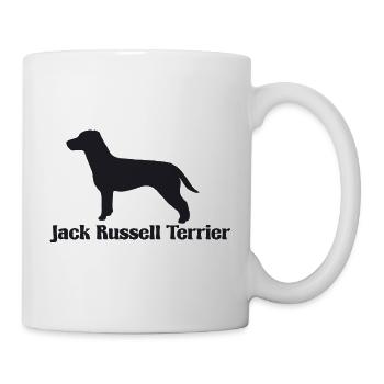 Jack Russell Terrier Silhouette - Tasse - Weiß - Rechts