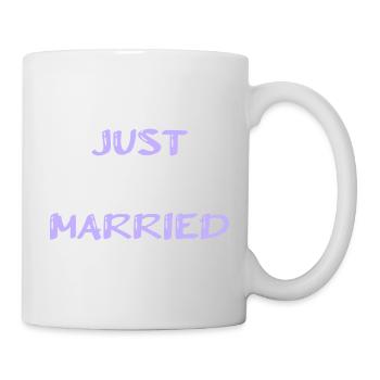 JUST MARRIED. bachelorette party. LOVE. SAINT VALENTINE. COUPLE. - Mug - white - Right