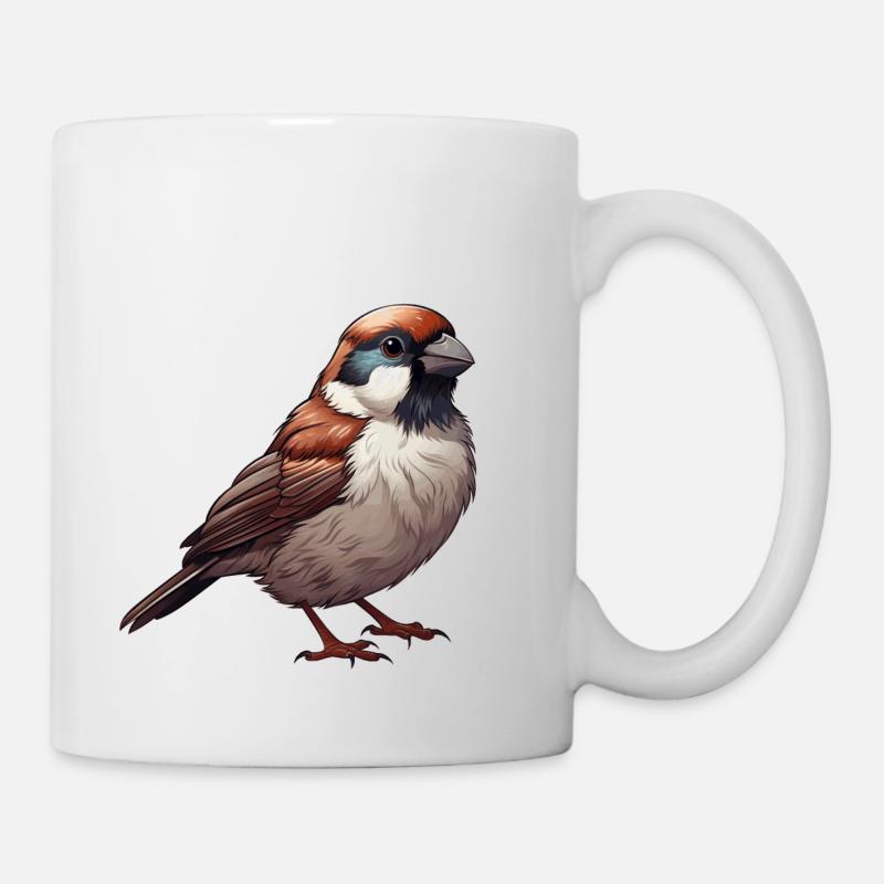 kleiner Spatz - Tasse - Weiß