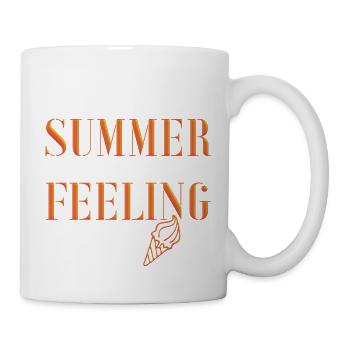 SUMMER FEELING with ice cream - Mug - white - Right