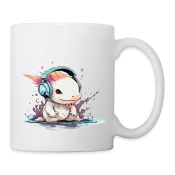 Bizi the audiophile axolotl - Mug - white - Right