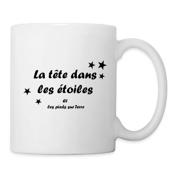La tête dans les étoiles - Mug blanc - blanc - Droite