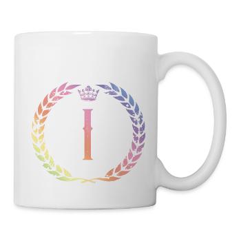 I Buchstabe Kranz - Tasse - Weiß - Rechts