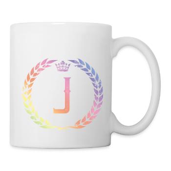 J letter wreath - Mug - white - Right