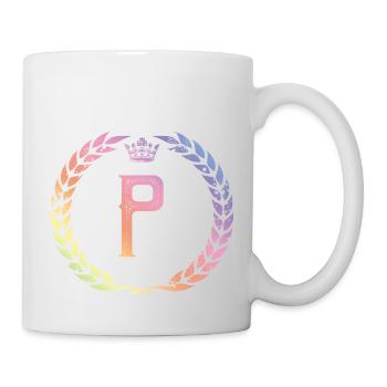 Couronne de lettres P - Mug blanc - blanc - Droite