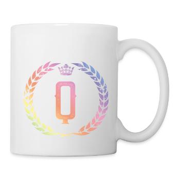 Q letter wreath - Mug - white - Right