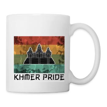 Cambodge Temple Khmer Vintage Palmiers I Cadeau - Mug blanc - blanc - Droite