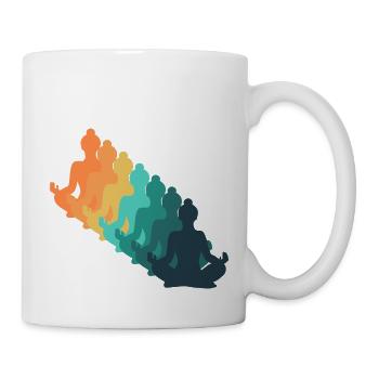 Retro Yoga - Tasse - Weiß - Rechts