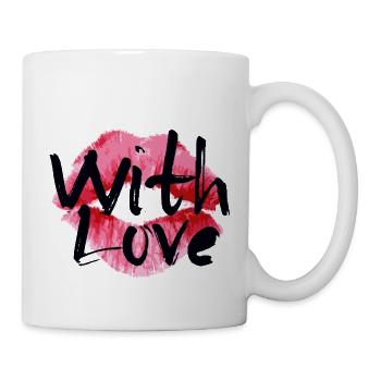 Mit Liebe - Tasse - Weiß - Rechts