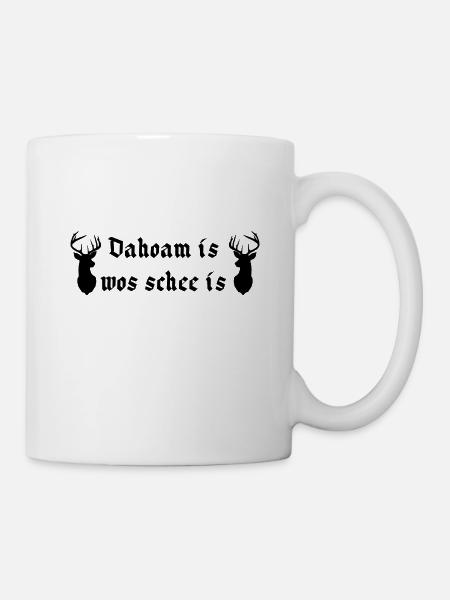 dahoam - Tasse - Weiß