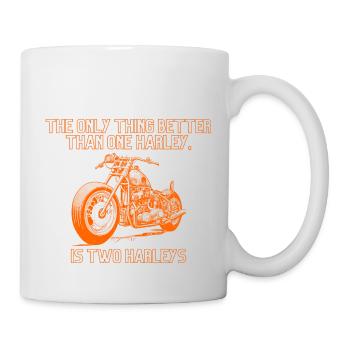 T-shirts moto - Mug blanc - blanc - Droite