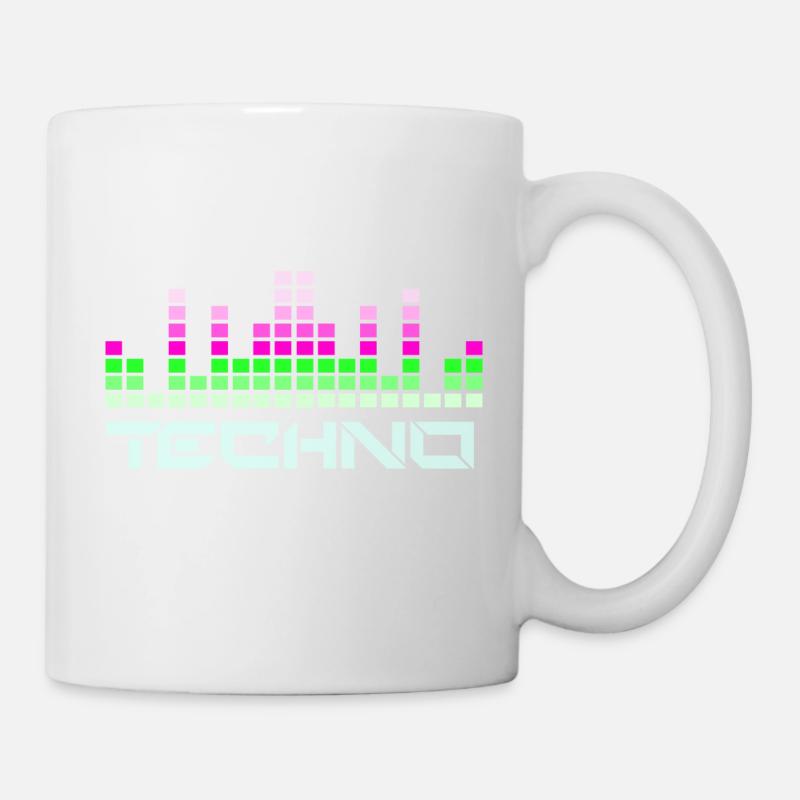 Musique techno - Mug blanc - blanc