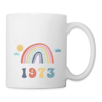 Die Welt seit 1973 zu einem besseren Ort machen, 50. - Tasse - Weiß - Rechts