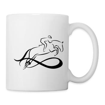 unendlich liebe Pferd Springreiten - Tasse - Weiß - Rechts