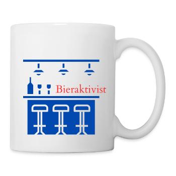 Bieraktivist! Party, Mallorca, Karneval, JGA! - Tasse - Weiß - Rechts