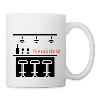 Bieraktivist! Party, Mallorca, Karneval, JGA! - Tasse - Weiß - Rechts