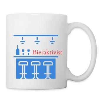 Bieraktivist! Party, Mallorca, Karneval, JGA! - Tasse - Weiß - Rechts