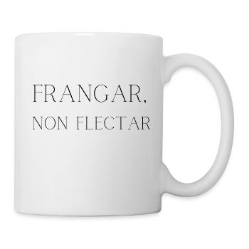 Ich kann brechen, aber ich werde mich nicht beugen | Lateinisches Zitat - Tasse - Weiß - Rechts