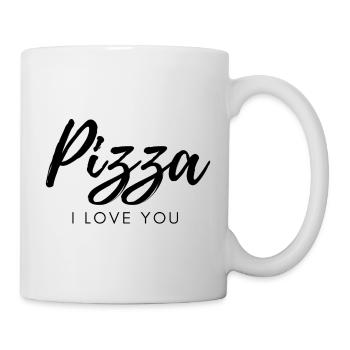 Pizza I Love You – Fun & Playful Food Quote Design - Mug - white - Right