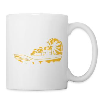 Je travaille pour soutenir mon hydroplane de dépendance aux hydroglisseurs - Mug blanc - blanc - Droite