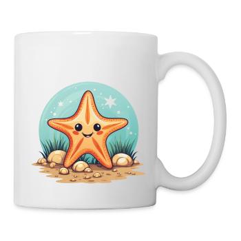 Jardin d’enfants étoiles de mer vacances d’été mer - Mug blanc - blanc - Droite