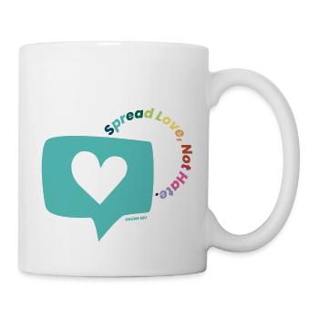 Spread Love, Not Hate. - Tasse - Weiß - Rechts