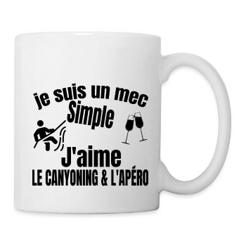 canyoning et apéro - Mug blanc - blanc - Droite