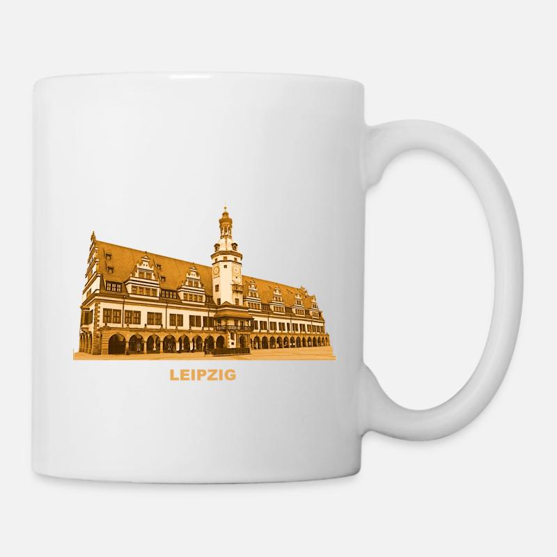 Leipzig Altes Rathaus Messestadt Sachsen - Tasse - Weiß