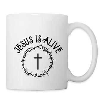 Jesus is alive - Tasse - Weiß - Rechts