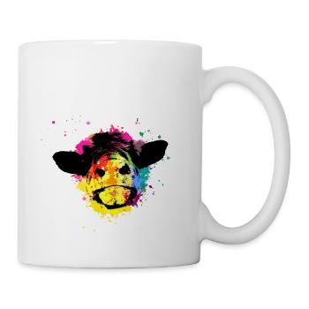 Vache,Coloré, Graffiti,Peinture, - Mug blanc - blanc - Droite