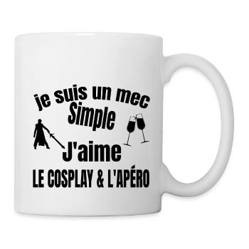 cosplay et apéro - Mug blanc - blanc - Droite