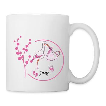 Jade, Prénom jade - Mug blanc - blanc - Droite