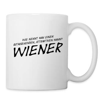 Lustiges Attraktiver Wiener Österreich Humor - Tasse - Weiß - Rechts
