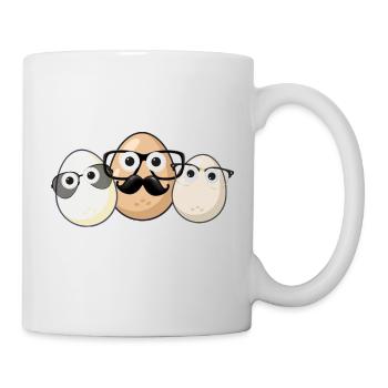 Eggs,Egg,Egg Family, Family, Glasses - Mug - white - Right