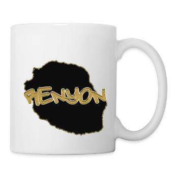 Kreol Rényon Karte von La Réunion - Tasse - Weiß - Rechts