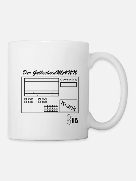 Der GelbscheinMANN - Tasse - Weiß